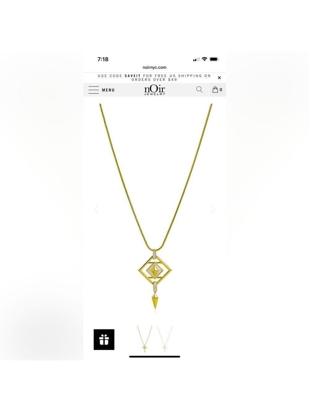 Elegant Gold Geometric Pendant Necklace